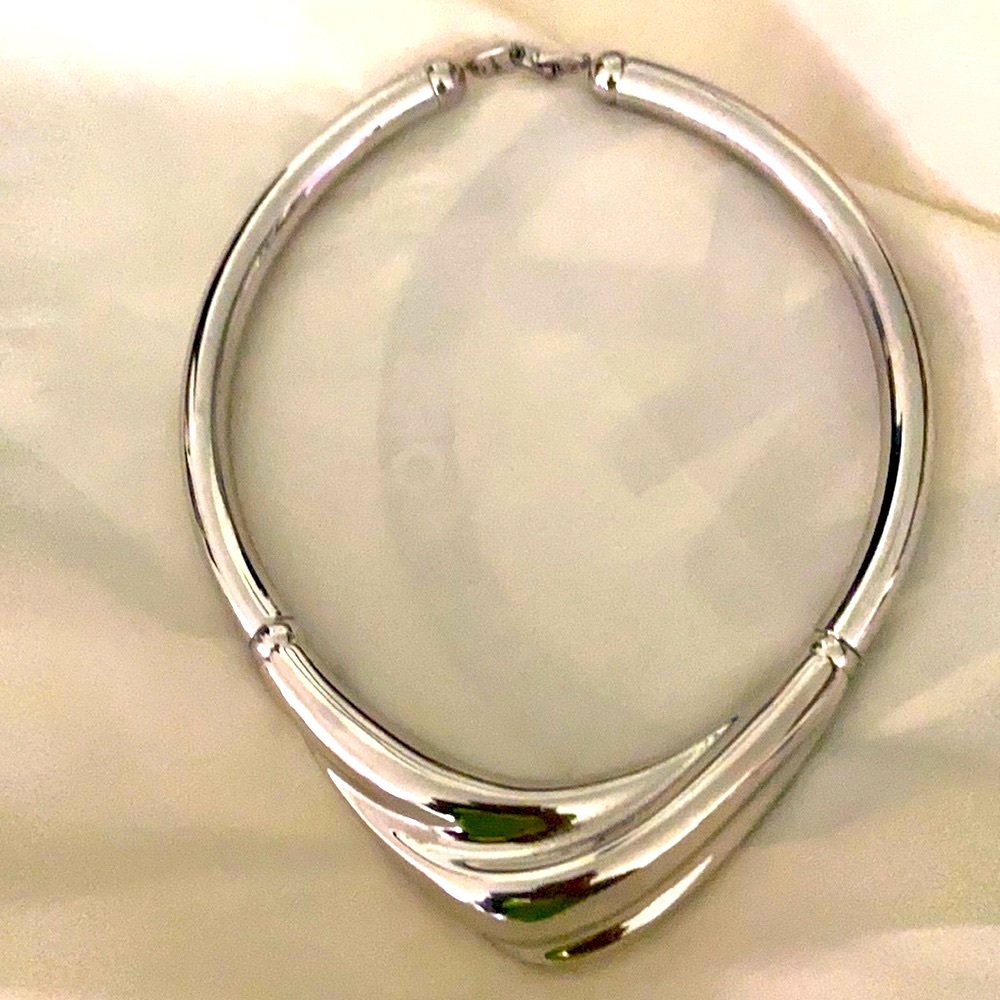 💥💕Vintage Napier silver tone choker/collar/necklace‼️FINAL PRICE‼️